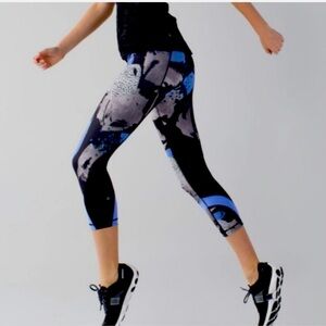 LULULEMON ATHLETICA Full On Run Luxtreme Mesh Luxury Capri Leggings